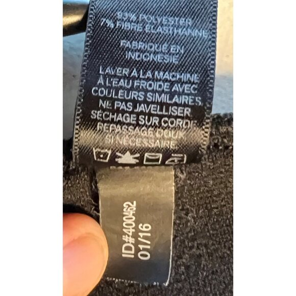 Express Black Bodycon Dress With Back Zipper & 3/4 Sleeves Size M Sexy - Picture 5 of 16